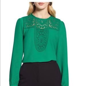 Nordstrom’s Halogen Lace & Crepe Blouse